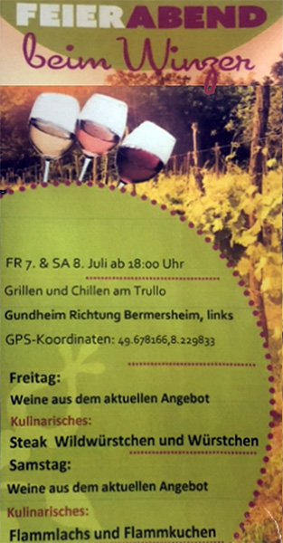 Feierabend beim Winzer