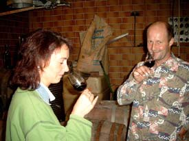 Gemeinsame Weinprobe